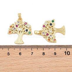 Brass Micro Pave Colorful Cubic Zirconia Pendants&nbsp;CU-CBA765C-12G