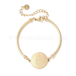 Religion 304 Stainless Steel Link Bracelets for Women&nbsp;BJEW-F524-02C-G