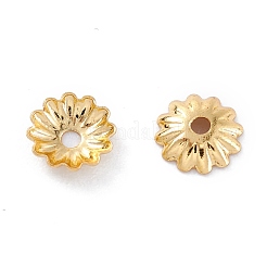 Rack Plating Brass Bead Cap&nbsp;KK-F827-01A-G