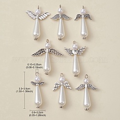 16Pcs 2 style Acrylic Imitation Pearl & Alloy Charms&nbsp;FIND-YW0003-99