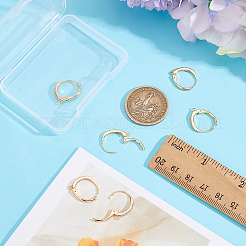 10Pcs Brass Cubic Zirconia Leverback Earring Findings&nbsp;KK-BBC0024-28