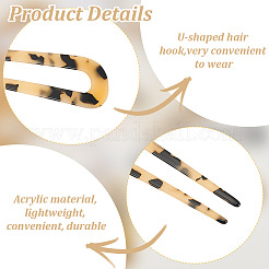 12Pcs 12 Colors Acrylic Hair Forks&nbsp;AJEW-GO0001-58