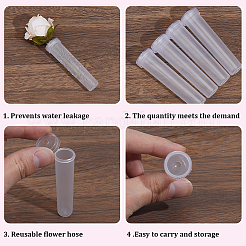 50Pcs Column Plastic Floral Water Tubes for Flower Arrangements&nbsp;AJEW-GF0014-22
