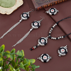 6Pcs Ethnic Style Zinc Alloy with Resin Connector Charms&nbsp;FIND-PH0028-05D