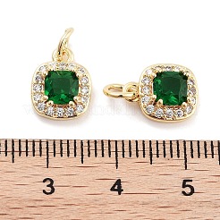 Brass with Cubic Zirconia Pendants&nbsp;KK-P271-33G