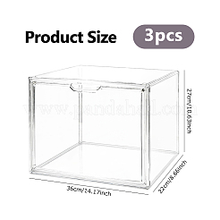Rectangle Acrylic Book Storage Box&nbsp;AJEW-WH0609-924
