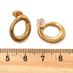 304 Stainless Steel Chunky Oval Studs Earrings for Women&nbsp;EJEW-K306-28G