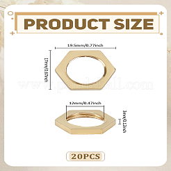 20Pcs Brass Nut&nbsp;KK-LP0004-77