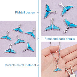 Platinum Alloy Enamel Pendants&nbsp;ENAM-DC0001-10