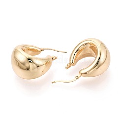 Brass Hoop Earrings&nbsp;KK-T080-95G