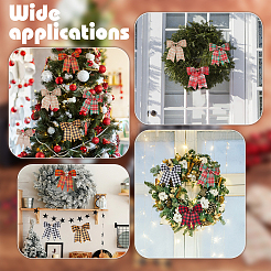 8Pcs 8 Colors Christmas Theme Imitation Linen Bowknot Ornament Accessories&nbsp;DIY-CA0004-34