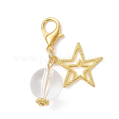 Acrylic Round Beads & Alloy Pendant Decorations&nbsp;HJEW-JM04639