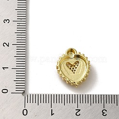 Rack Plating Brass Micro Pave Clear Cubic Zirconia Pendants&nbsp;KK-R158-08B-G