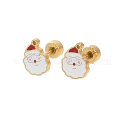 Christmas 304 Stainless Steel Stud Earrings&nbsp;EJEW-A144-01D-G