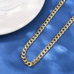 6MM 304 Stainless Steel Cuban Link Chain Necklaces for Women&nbsp;NJEW-G177-01G