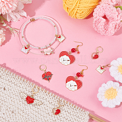 Valentine's Day Alloy Enamel Pendant Stitch Markers&nbsp;HJEW-AB00290