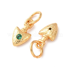 Brass Micro Pave Cubic Zirconia Charms&nbsp;KK-C157-41G