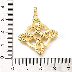 Rack Plating Brass Micro Pave Cubic Zirconia Pendants&nbsp;KK-L226-029G