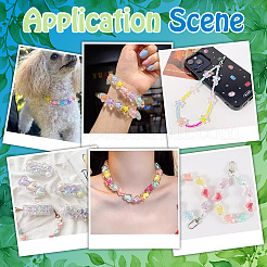 960Pcs Frosted Transparent Acrylic Beads&nbsp;OACR-PH0004-73