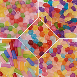 500Pcs 5 Style Transparent Acrylic Beads&nbsp;FACR-PJ0001-04