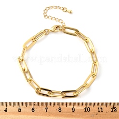 Brass Paperclip Chain Bracelets for Women Men&nbsp;BJEW-F494-03G