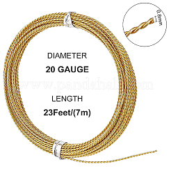 Twisted Round Brass Wire&nbsp;CWIR-WH0009-04A