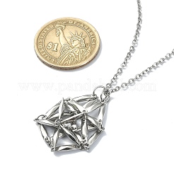 Non-Tarnish 304 Stainless Steel Braided Macrame Pouch Empty Stone Holder Necklace Making&nbsp;NJEW-JN04567-02