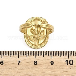 304 Stainless Steel Cuff Open Rings for Women&nbsp;RJEW-A102-05G