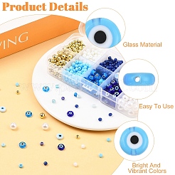 DIY Evil Eye Bracelets Making Kit&nbsp;DIY-YW0017-57