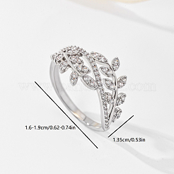 Brass Micro Pave Cubic Zirconia Finger Rings for Women&nbsp;PB9120-6