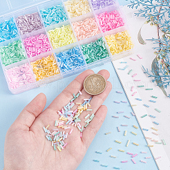90G 15 Colors Glass Round Bugle&nbsp;GLAA-PH0003-19
