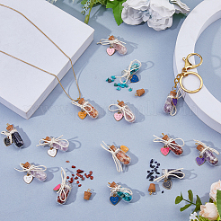 14Pcs 7 Color Glass Bottle Pendants&nbsp;PALLOY-FH00186