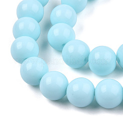 Opaque Solid Color Glass Beads Strands&nbsp;GLAA-T032-P8mm-10