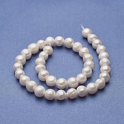 Natural Cultured Freshwater Pearl Beads Strands&nbsp;PEAR-P060-24A-01