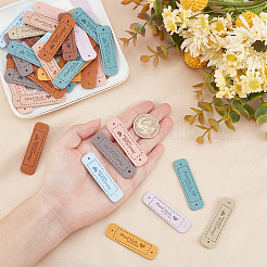 80Pcs 10 Colors PU Leather Label Tags&nbsp;DIY-NB0005-60