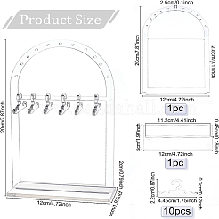 Transparent Acrylic Earring Display Stands&nbsp;ODIS-WH0025-62