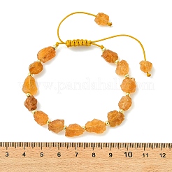 Natural Tourmaline & Brass Beads Braided Bead Bracelets&nbsp;BJEW-JB13938