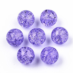 Transparent Crackle Acrylic Round Beads Strands&nbsp;LS-CCG-R002-12mm-06