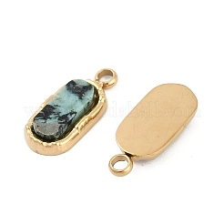 Natural African Turquoise(Jasper) Rectangle Charms&nbsp;STAS-I325-141B-G
