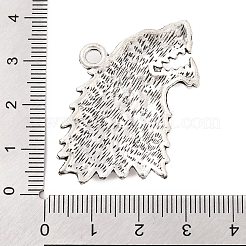 Wolf Tibetan Style Alloy Pendants&nbsp;TIBEP-S295-64AS-RS