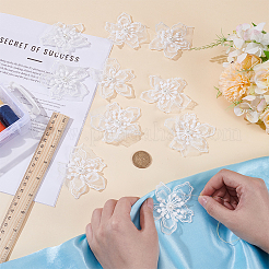 10Pcs 3D Flower Polyester Embroidery Sew on Appliques&nbsp;PATC-MA0001-22