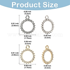 12Pcs Alloy Rhinestone Pendants&nbsp;FIND-YW0007-95G