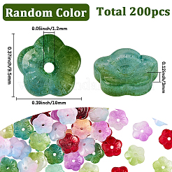 200Pcs Transparent Spray Painted Glass Beads&nbsp;GLAA-SC0002-85