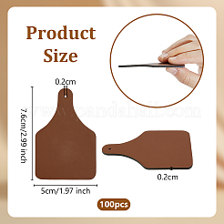 100Pcs Rectangle PU Leather Label Tags&nbsp;DIY-OC0014-27B