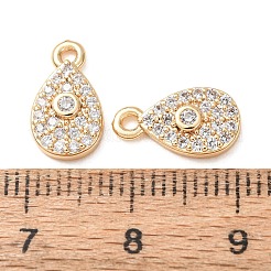 Brass Micro Pave Cubic Zirconia Charms&nbsp;CU-K002-01C