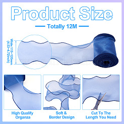 12M Polyester Wave Edge Ribbon&nbsp;DIY-TA0012-96B