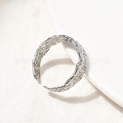 304 Stainless Steel Open Cuff Rings&nbsp;RJEW-H261-24P