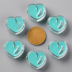 Transparent Enamel Acrylic Beads&nbsp;TACR-S155-004G