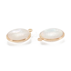 Natural White Shell Pendants&nbsp;KK-K252-06G-01