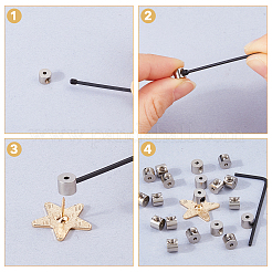 Alloy and Brass Pin Keepers Locking Clasps&nbsp;TOOL-WH0059-082B-P